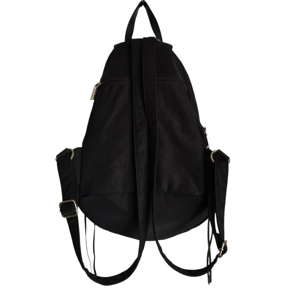 🌻Rebecca Minkoff Julian Nylon Backpack Bag, Washed Black, Clasps Zips